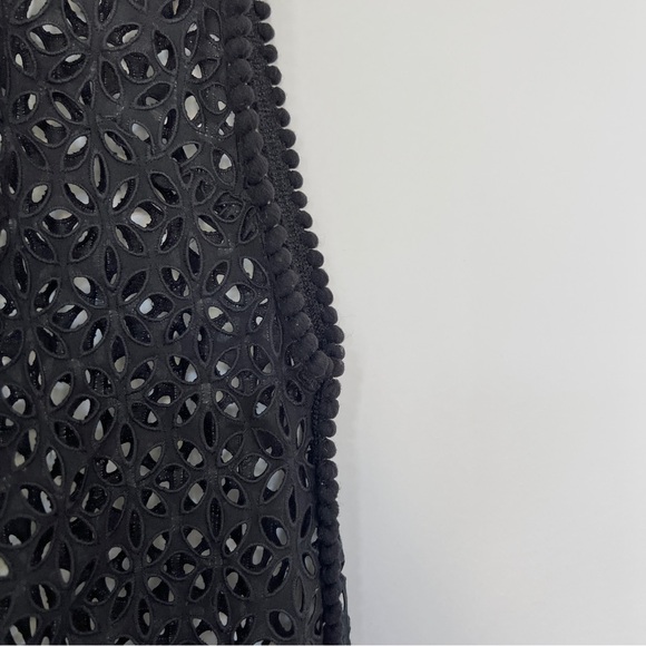 Wolford black sheer cotton eyelet cutout beach jumpsuit romper - Picture 6 of 10